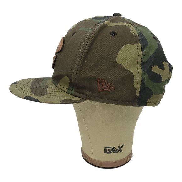 New Era 9Fifty Cleveland Cavaliers Camo Snapback Cap Trucker Basketball NBA Hat - Picture 7 of 12